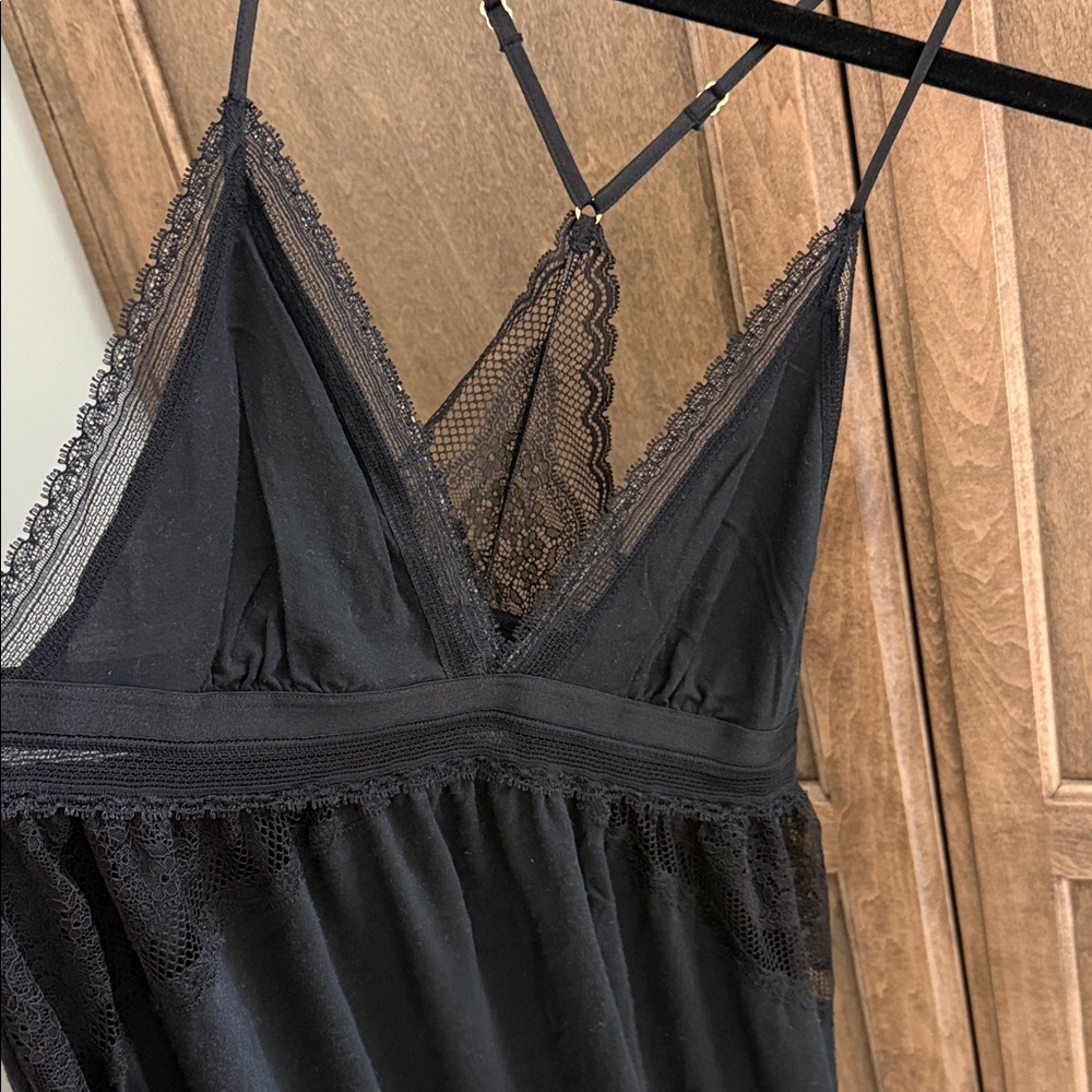 Victoria's Secret Elegant Black Intimate Lingerie dress pajamas